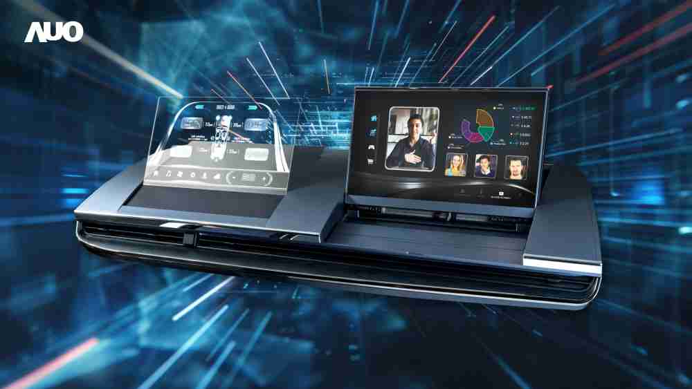 万利Micro LED Display HMI解决方案打造透明Micro LED前座仪表，，，呈现信息并保留驾驶视野开阔；亦为副驾驶座乘客打造收放自如的Micro LED屏幕，，，在不影响显示质量的前提于显示区内建镜头，，让用户能与视讯对象直接眼神接触，，提供绝佳的双向沟通体验